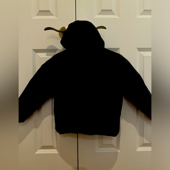 The North Face Boys Reversible Down Hooded Coat Black with Red Trim size 6 - Picture 6 of 15